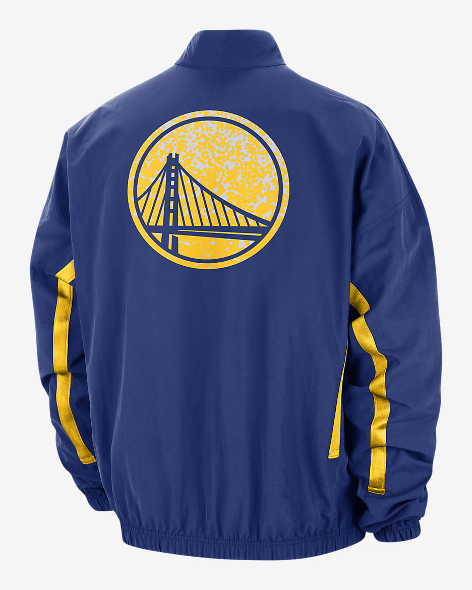 Men s Nike Royal Golden State Warriors Courtside Vintage Warmup Full Zip Jacket Size 3XL